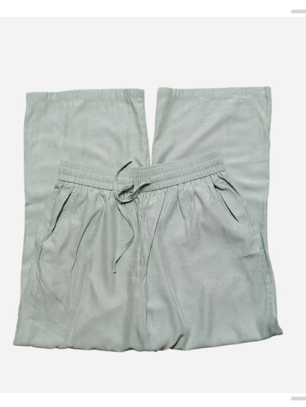 HALARA High Waisted Drawstring Wide Leg Baggy Linen-Feel Pants Women's Large - Picture 4 of 9